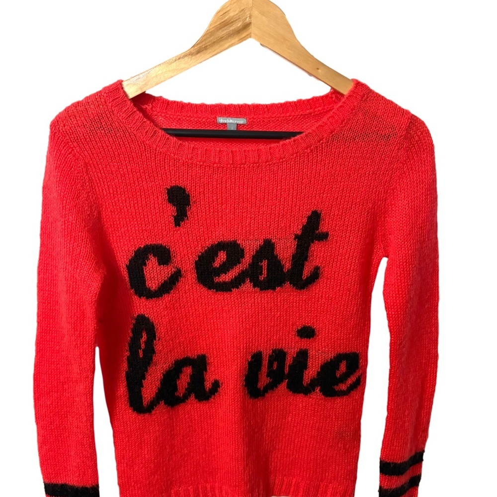 Charlotte Russe Red 'C'est La Vie' Sweater
